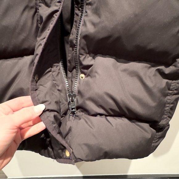 J.Crew Black Puffer Long Coat With Gold Snap Buttons Size XS Women’s - Picture 5 of 9